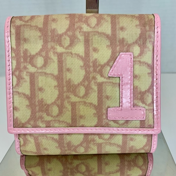 Dior Handbags - CHRISTIAN DIOR Monogram Girly Flap Compact Wallet Pink *2004*
